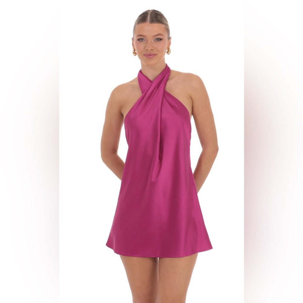 Magenta Halter Dress
